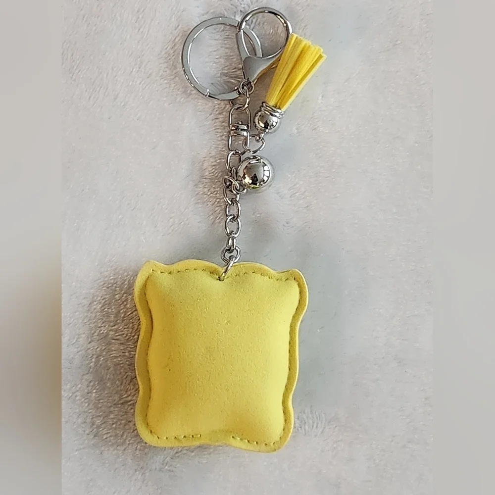 SpongeBob Yellow Rhinestone Keychain Bag Charm